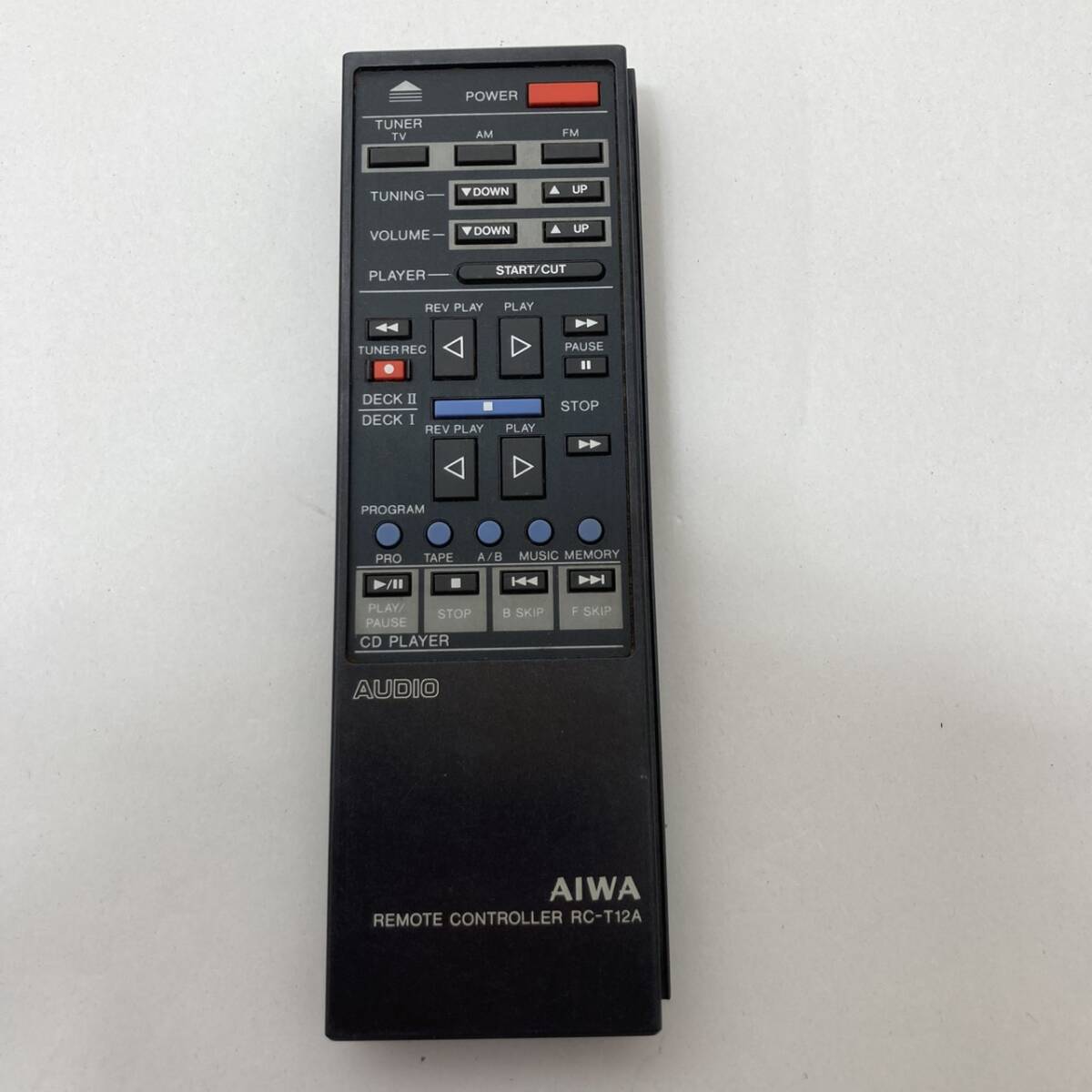 【AIWA 純正 リモコン 23Q02】動作保証 即日発送 RC-T12A オーディオ用リモコン拍卖