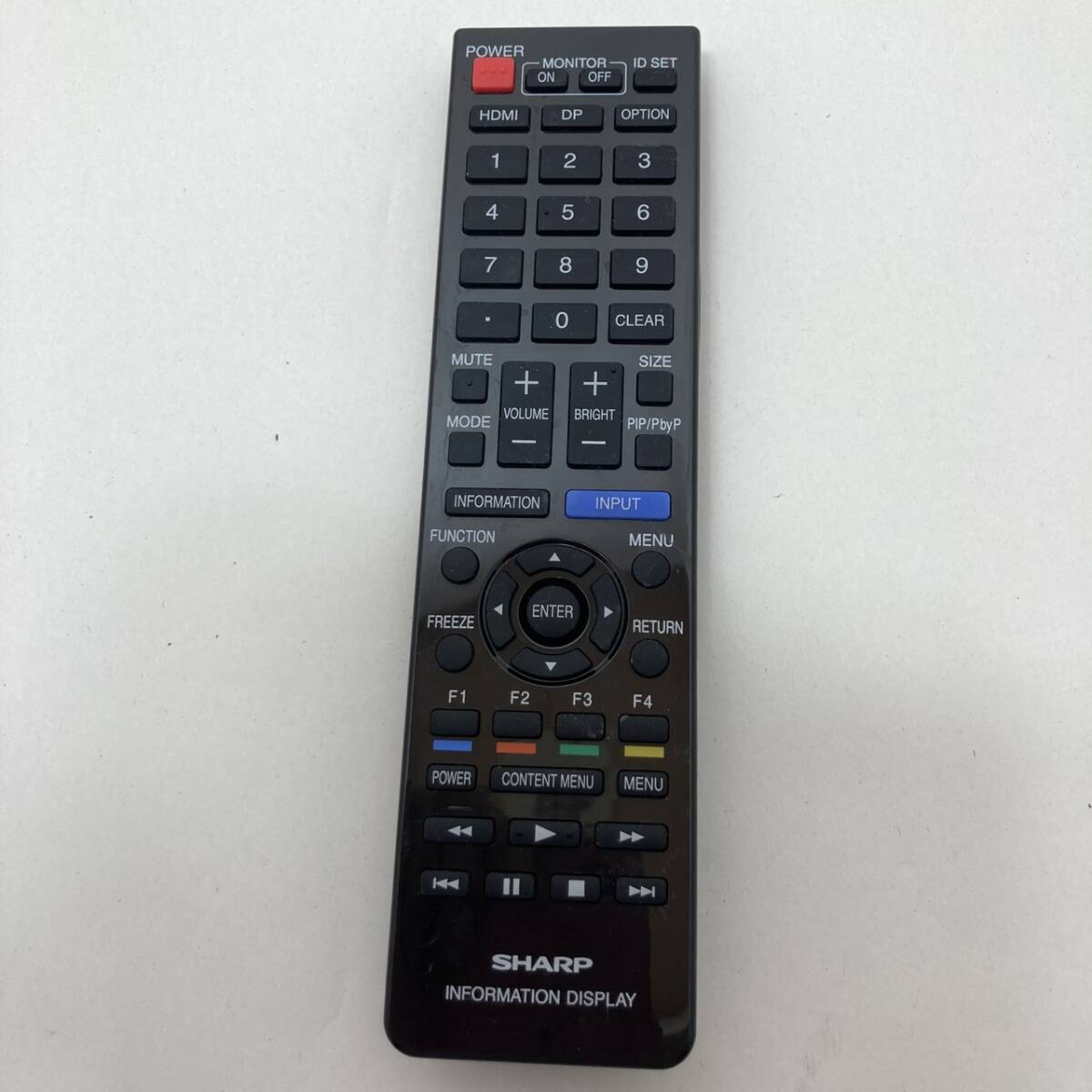 【シャープ 純正 リモコン 23Q15】動作保証 即日発送 RRMCG1019MPPZ インフォメーションディスプレイ INFORMATION DISPLAY拍卖