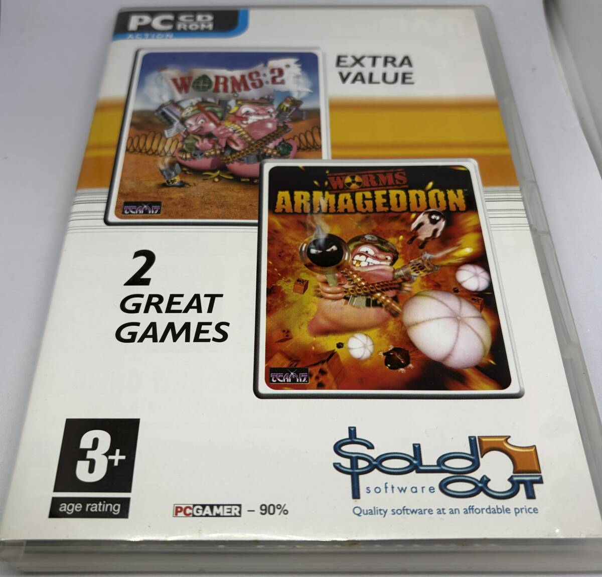★PC★海外版・欧州版★ Worms 2 + Armageddon 2 in 1 PC 英語 レア Windows 中古拍卖