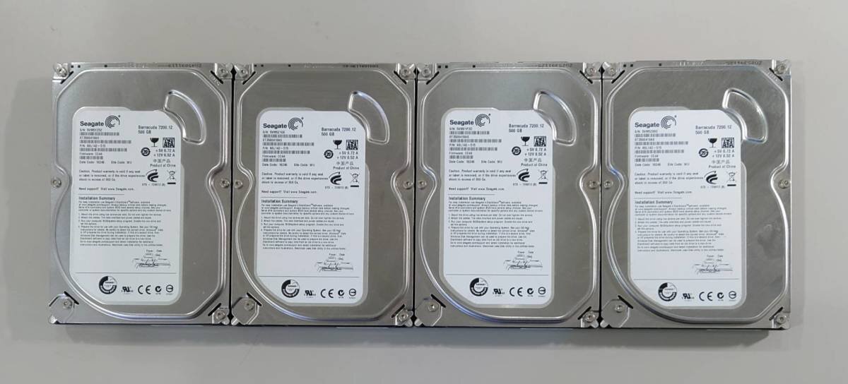 KN3256 【中古品】4個セット Seagate ST3500418AS HDD 500GB拍卖