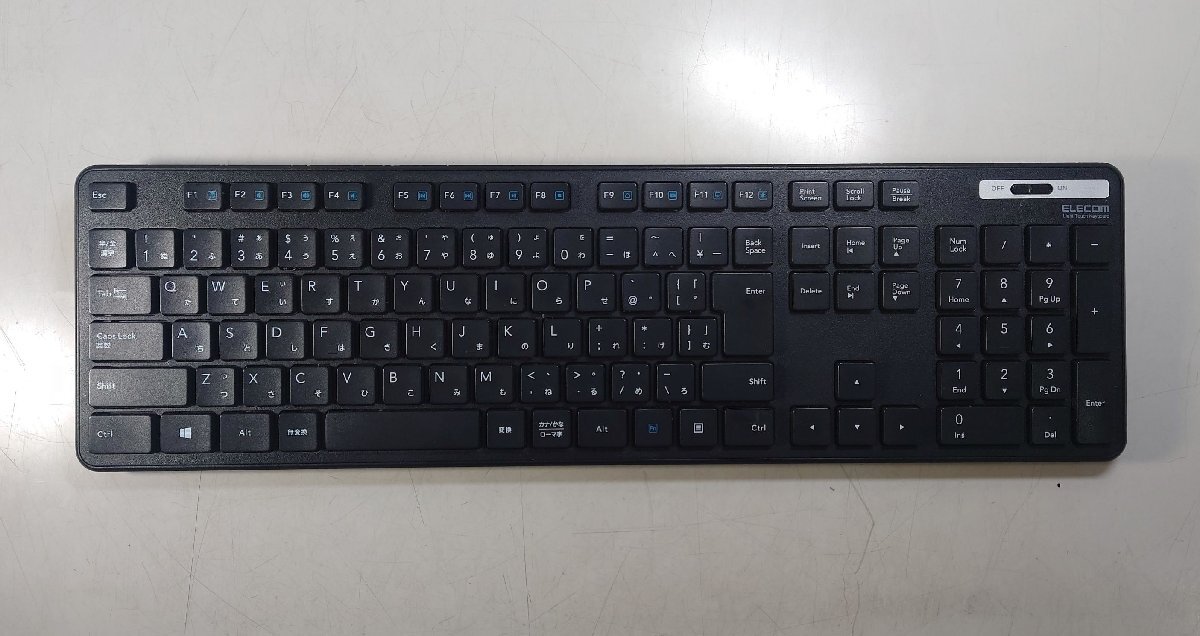 KN5364 【中古動作品】ELECOM エレコム Light Touch Keyboard TK-FDM110 キーボードのみ拍卖