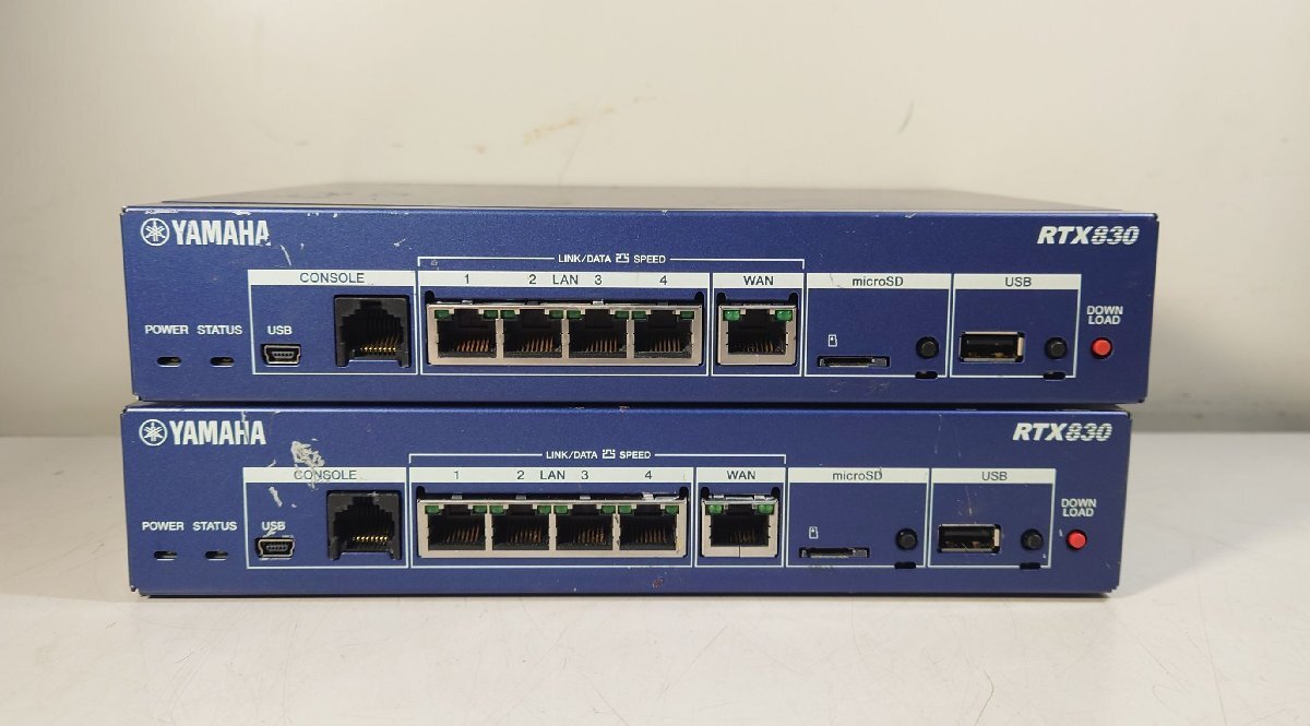 KN5601 【動作品】YAMAHA RTX830 初期化完了 最新Rev.15.02.31 ギガアクセスVPNルーター 2個セット拍卖