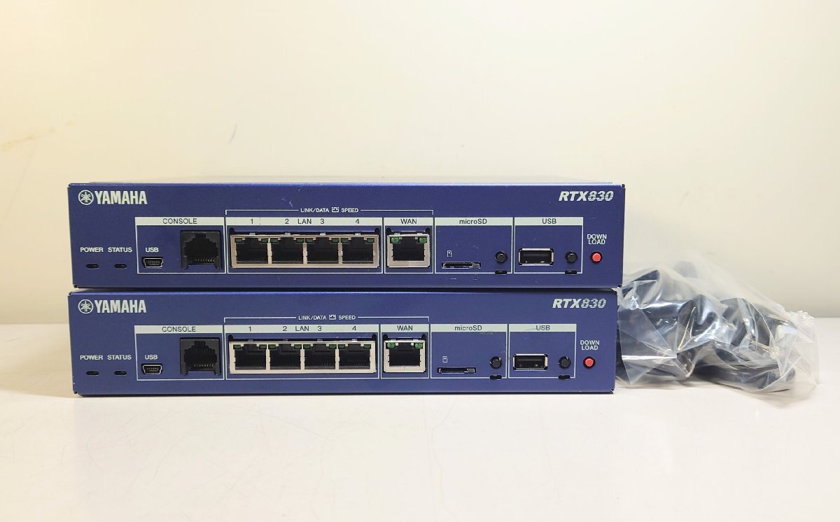 【動作品】YAMAHA RTX830 初期化完了 最新Rev.15.02.31 ギガアクセスVPNルーター 2個セット KN5249拍卖