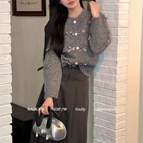 セーター トップス カジュアル系 フリー ブラック拍卖