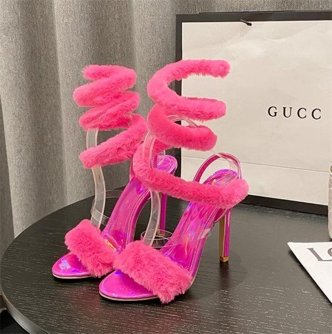 シューズ サンダル オープントゥ 【41】25.5cm ブラウン拍卖