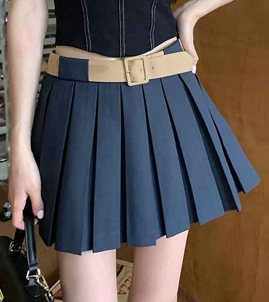 ミニスカート フリル 切り替え スリム 着痩せ sweet系 L ワンカラー拍卖