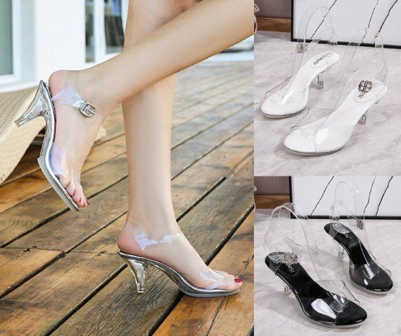 ハイヒールシューズ オフィス 切り替え 無地 シンプル 【38】23.5~24cm シルバー拍卖