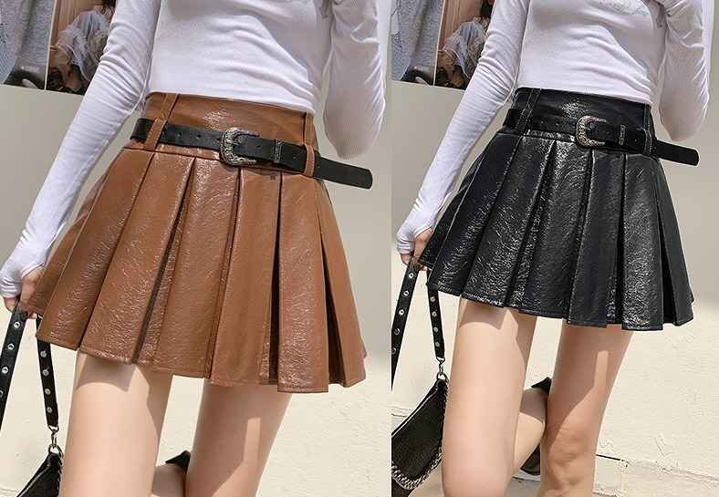 ミニスカート フリル プリーツ カジュアル シンプル 無地 かわいい ボトムス XL ブラック拍卖