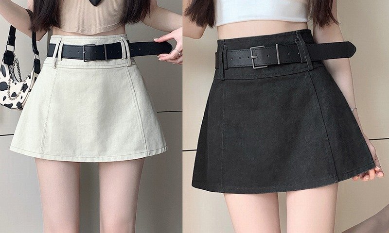 ミニスカート タイト ショートスカート シンプル カジュアル レディース L ブラックグレー拍卖