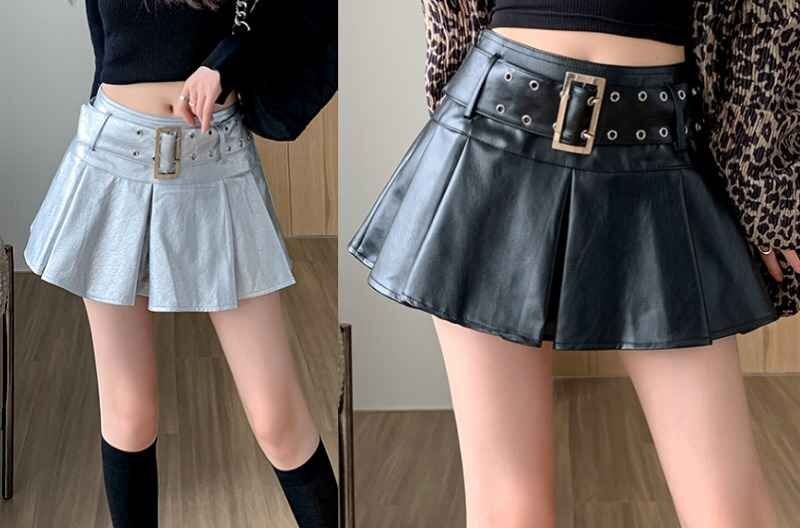 ミニスカート フリル ハイウエスト かわいい レディース 秋冬 S シルバー拍卖