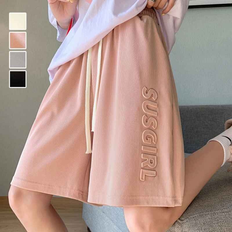 ショートパンツ ハーフパンツ ボトムス 夏 英字ロゴ XL ブラック拍卖