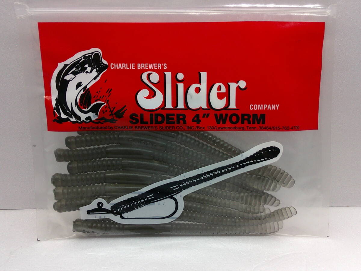 ☆Slider スライダーワーム 4 SW-7 スモーク 新品③拍卖