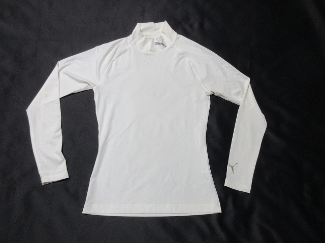 A-200★puma(プーマ)513185♪白色/ハイネック長袖インナーシャツ(S)★拍卖