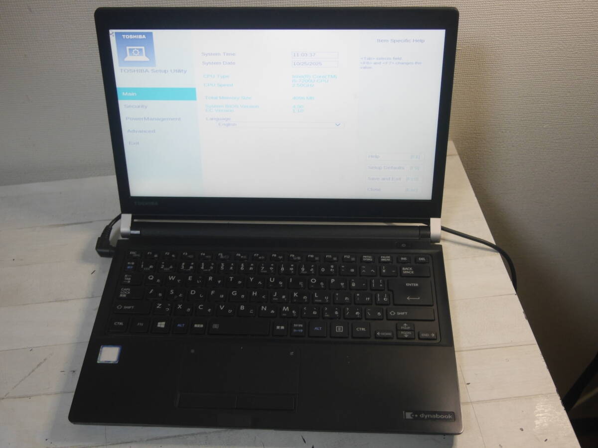 TOSHIBA dynabook R73/M BIOS確認済み i5-7200U拍卖