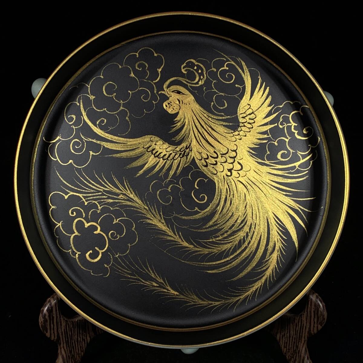 唐物 宋 汝窯 大漆彩繪鳳紋 螺鈿禦字款 三足洗 陶芸 古陶磁器 中国磁器 極細工 中国古玩 骨董品 古美味 D610拍卖