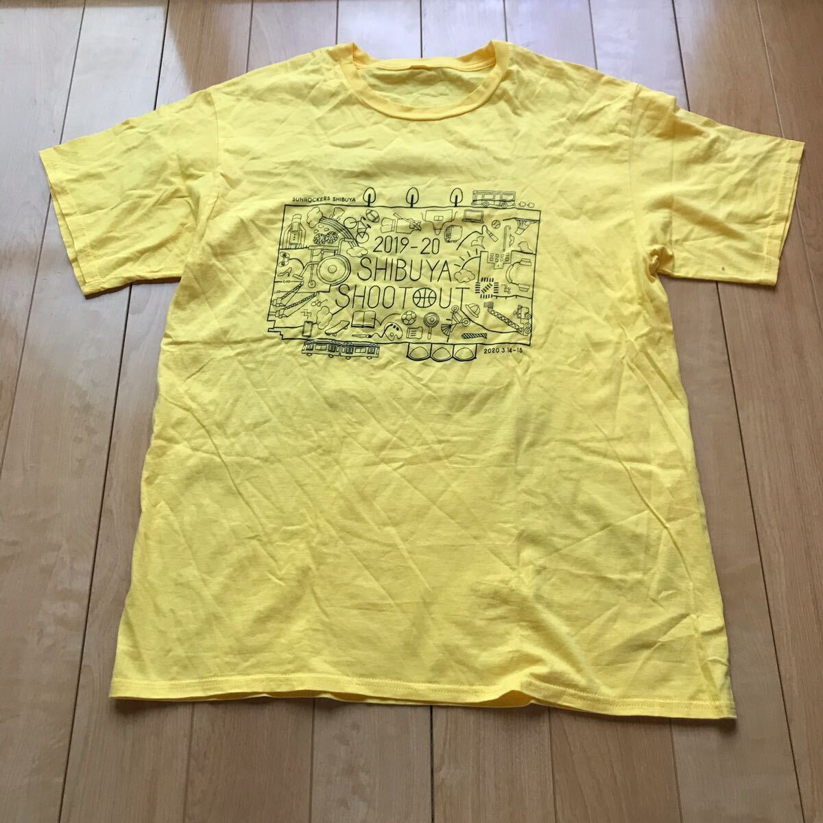SHIBUYA SHOOTOUT 2019 応援Tシャツ 124-1-304 イエロー バスケ拍卖
