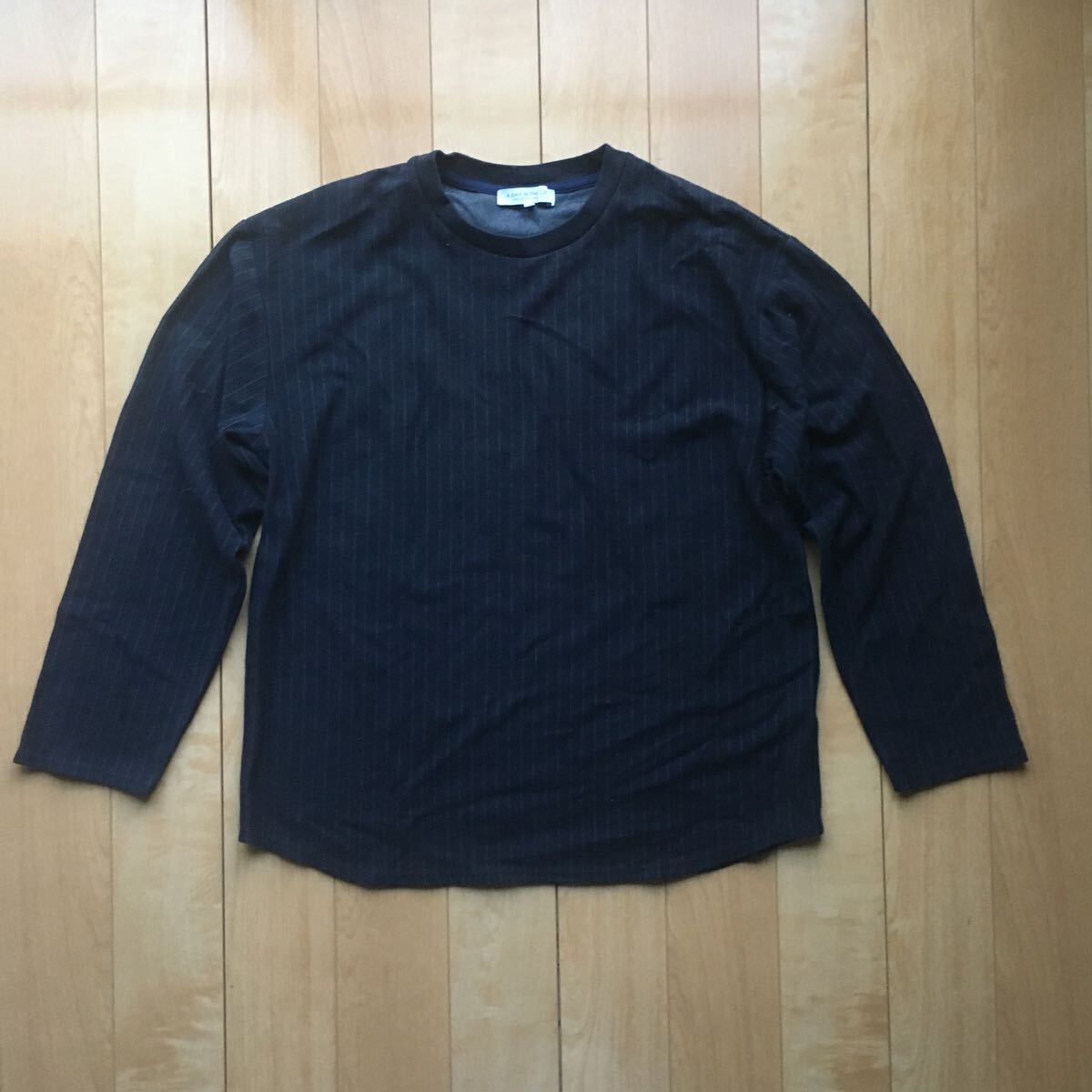 アデイインザライフ ユナイテッドアローズ クルーネックカットソー 521-1-406 ネイビー M ストライプ拍卖