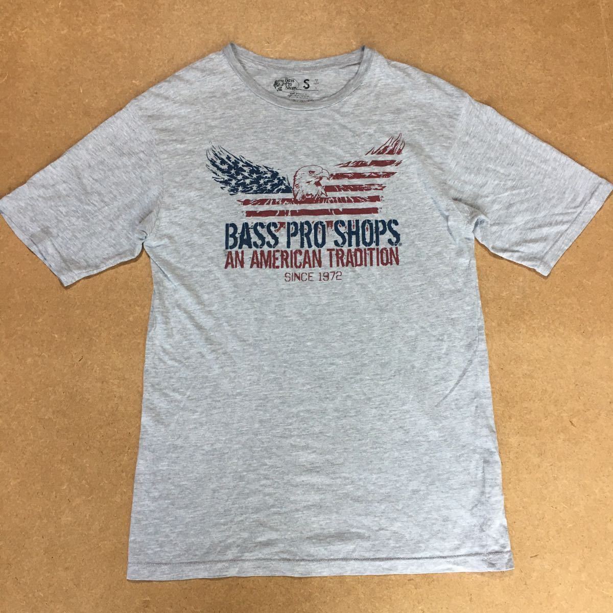 1-1 bass pro shops バス釣り アウトドア 釣り グレー キャンプ 半袖Tシャツ Tシャツ バスプロショッス 半袖拍卖
