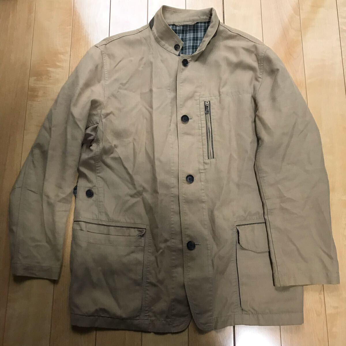 スタンドカラージャケット 181-1-309 メンズ ベージュ拍卖