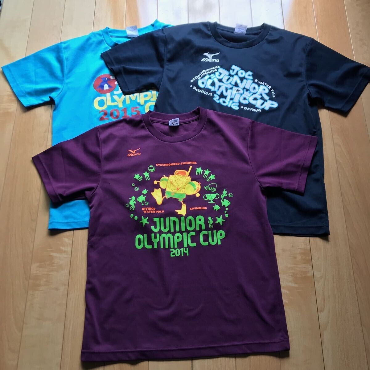 ミズノ Tシャツ 3枚セット 543-1-319 メンズ M L ブルー ブラック パープル拍卖