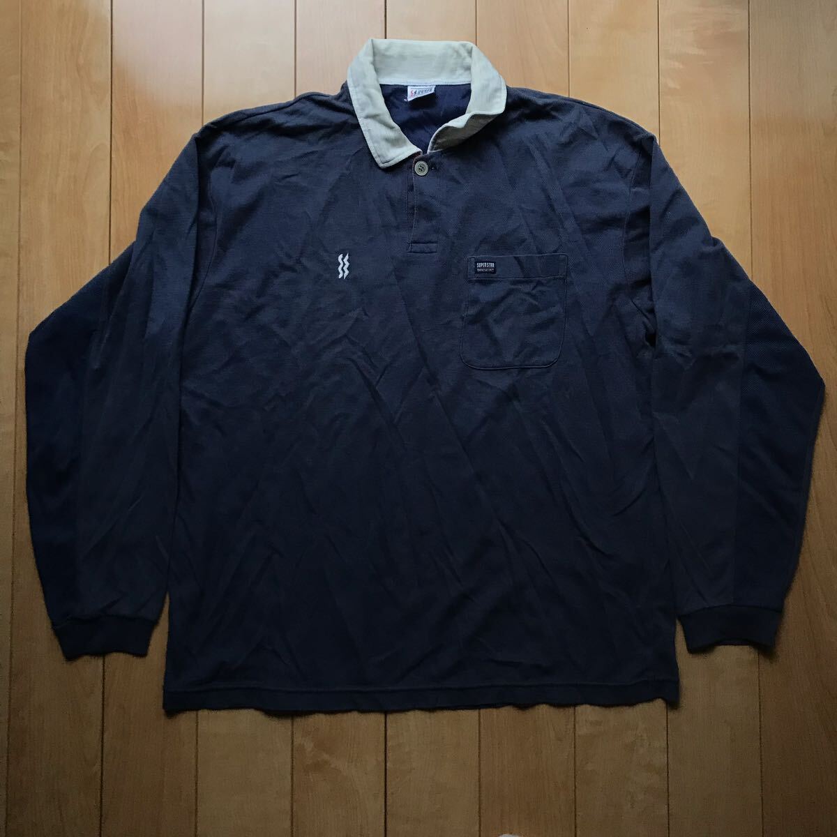 ミズノ スーパースター ポロシャツ 134-1-303 メンズ L ネイビー拍卖