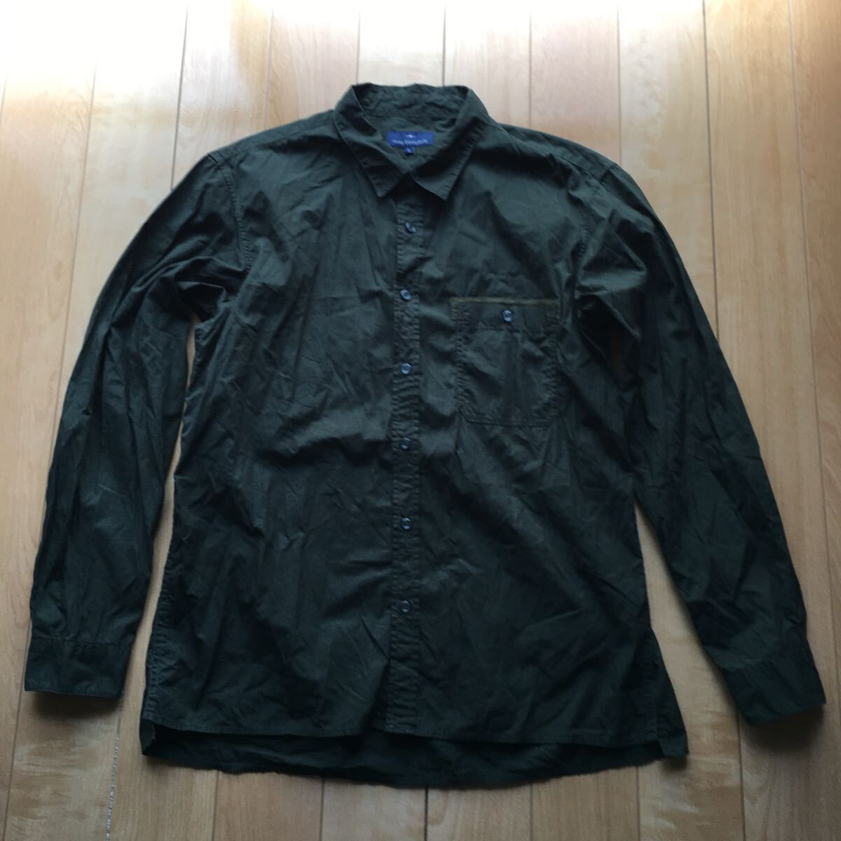 トランスコンチネンツ ミリタリーシャツ 222-1-7 メンズ L カーキ拍卖