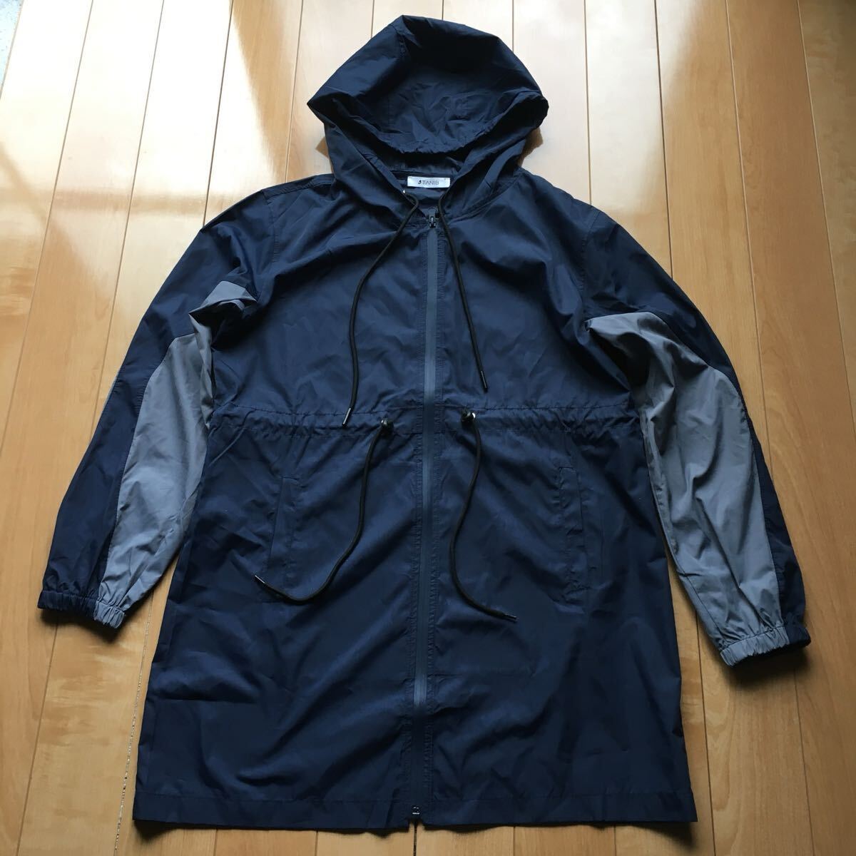 TANIB フーデットジャケット 205-1-34 ネイビー グレー M拍卖