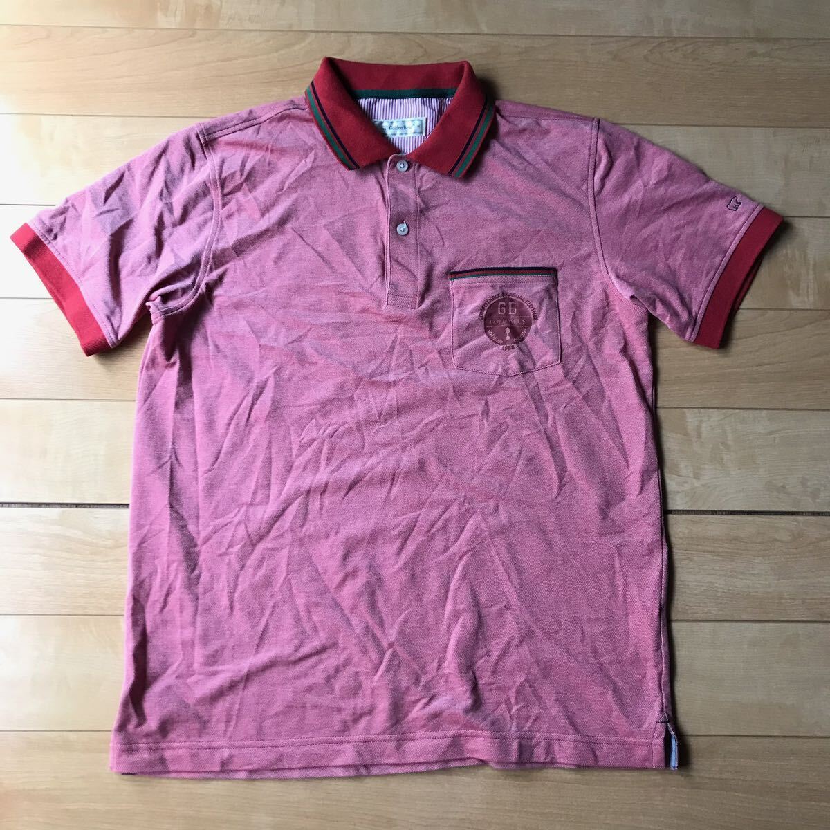 ゴールデンベア ポロシャツ 175-1-18 メンズ M ピンク拍卖