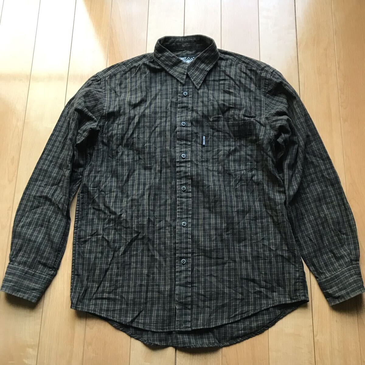 ファーストダウン フランネルシャツ 182-1-312 メンズ L チェック拍卖