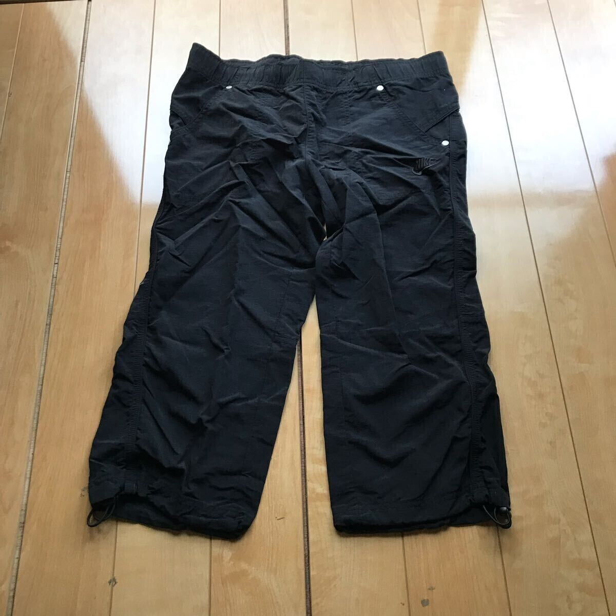 ナイキ クロップドパンツ 113-1-313 レディース S ブラック ナイロン100%拍卖