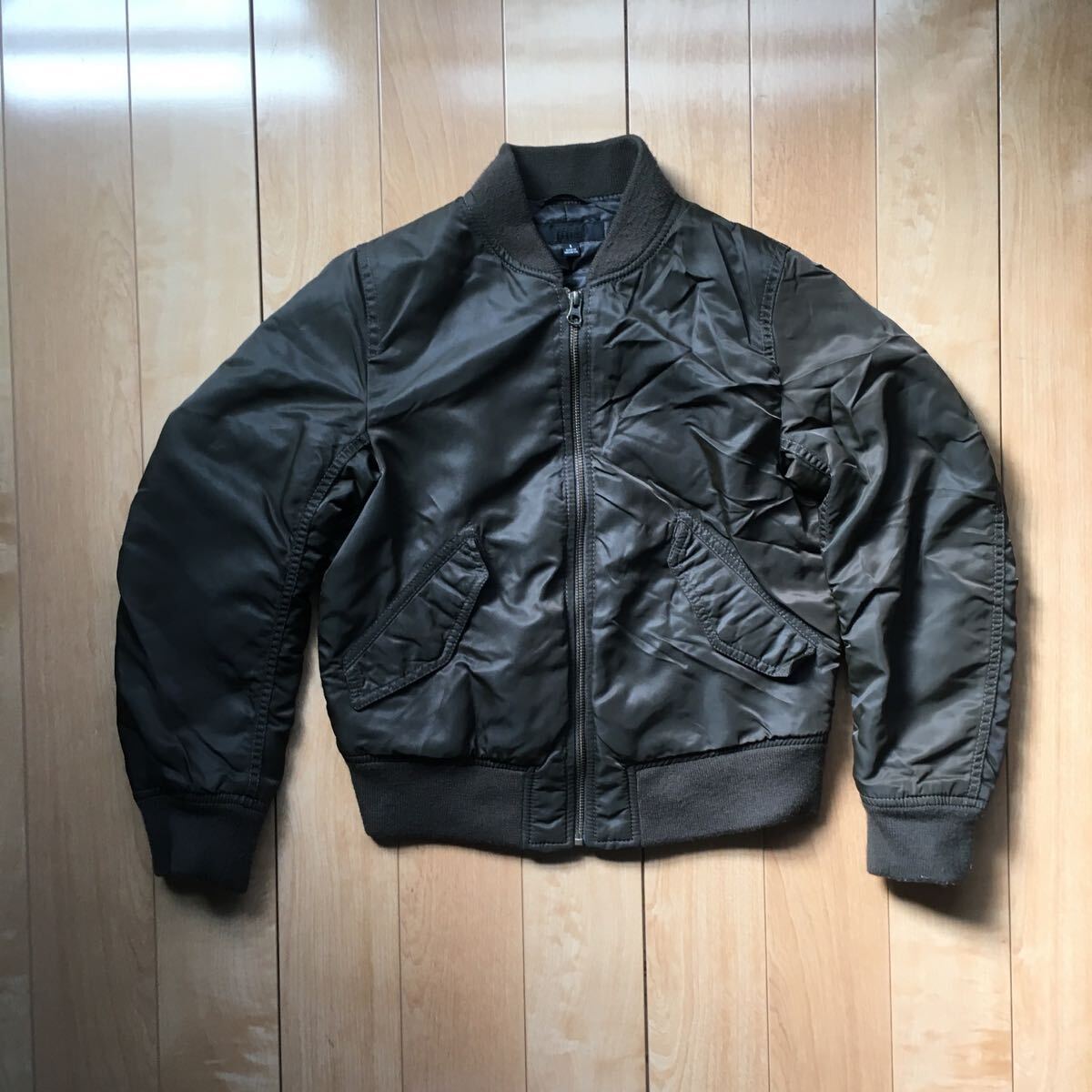 ユニクロ MA-1ブルゾン 521-1-412 レディース S ナイロン100%拍卖