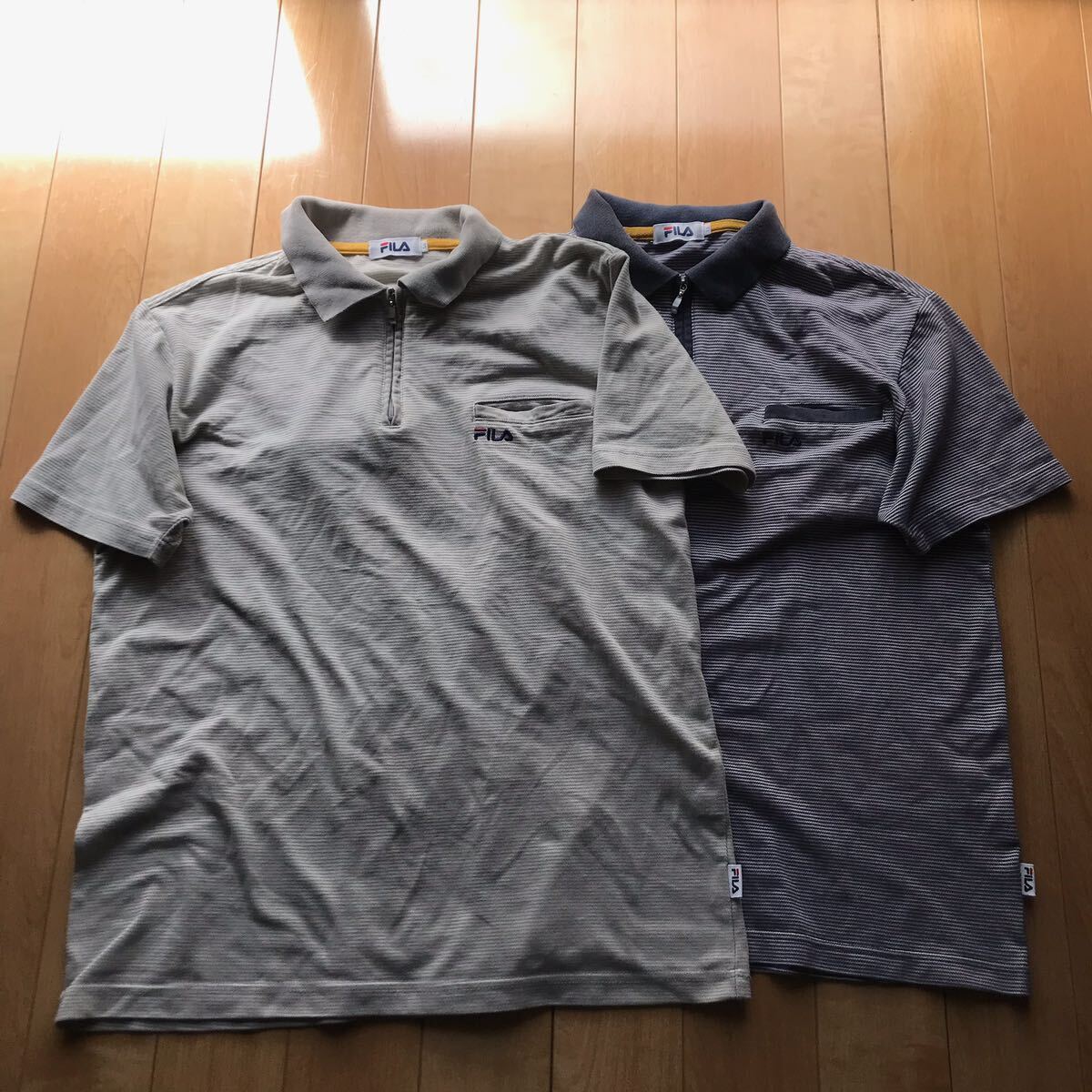 フィラ ハーフジップシャツ 2枚セット 122-1-381 メンズ LL拍卖