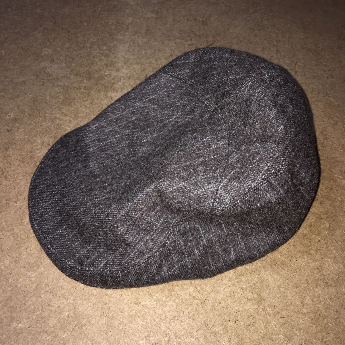 美品 クリケット ウール ハンチング帽 ブラウン ストライプ 59cm CRICKET拍卖