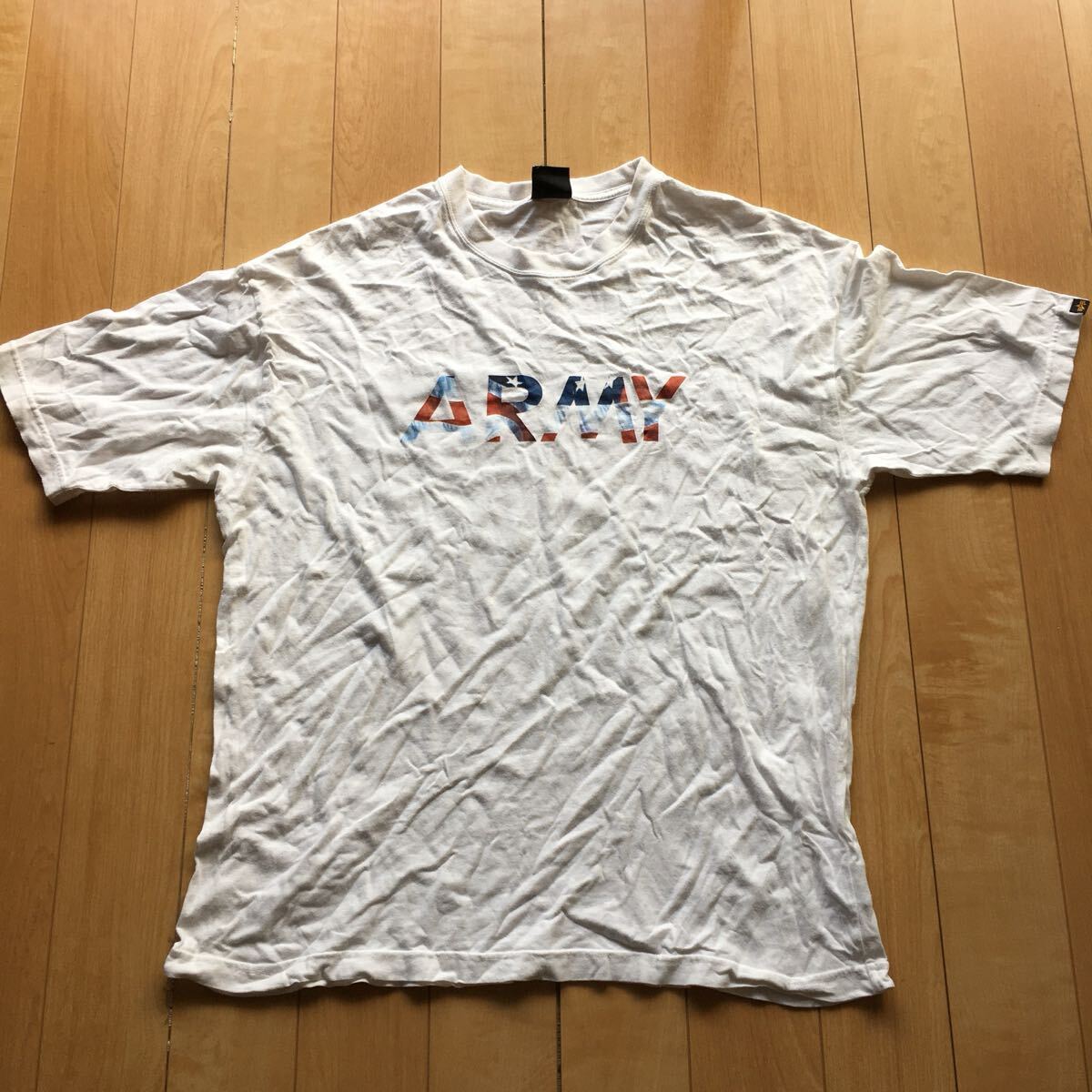 アルファインダストーリーズ 星条旗プリントTシャツ 244-1-68 メンズ XL ホワイト ミリタリー拍卖