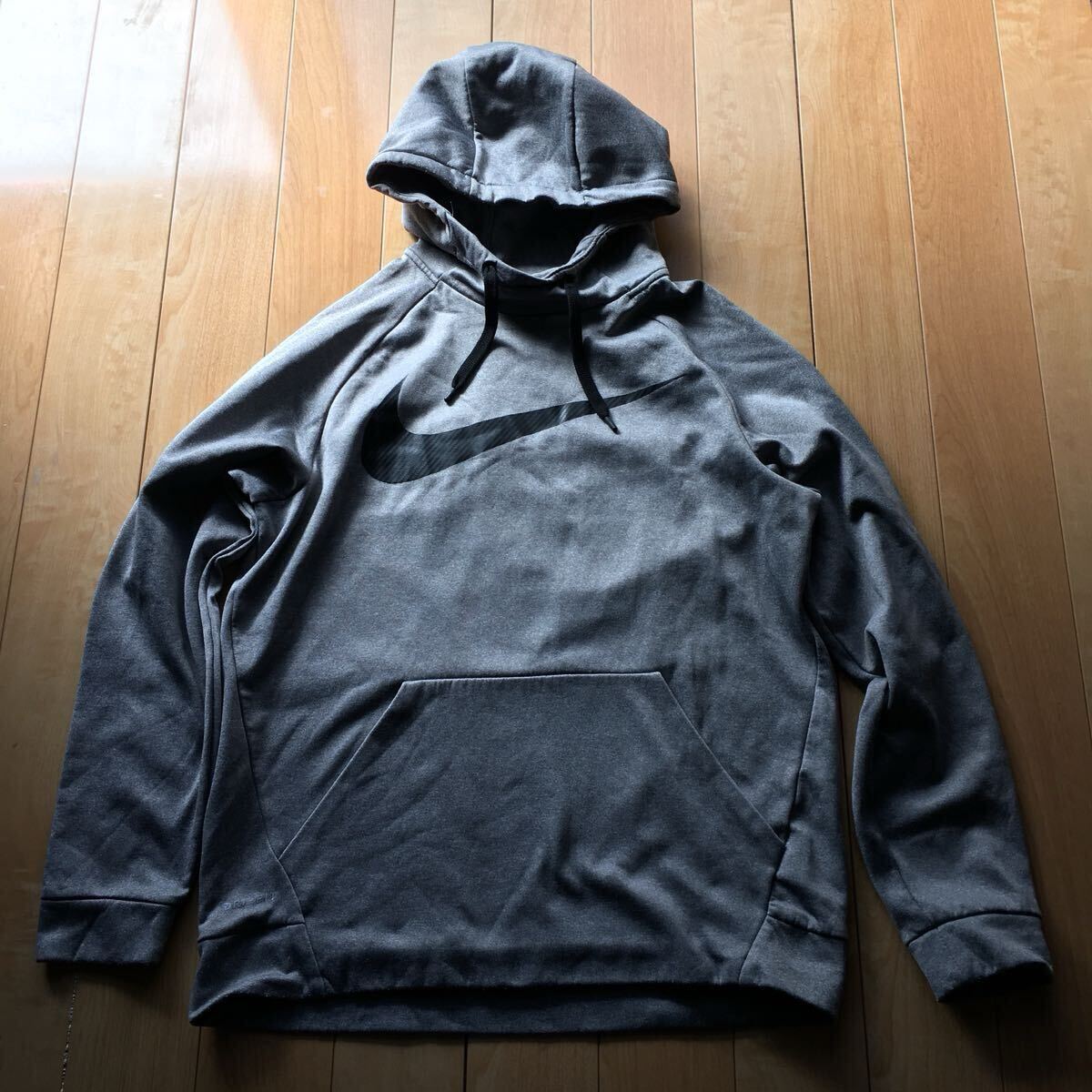 ナイキ ドライフィット スウェットパーカー 186-1-56 メンズ L グレー ビッグロゴ拍卖