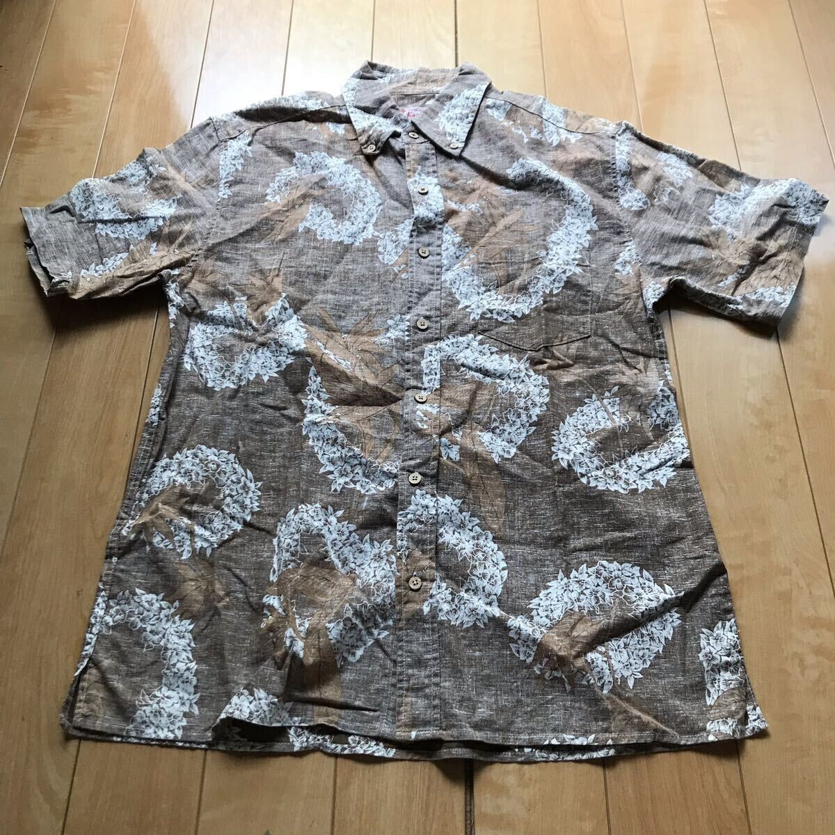 カルルワ アロハシャツ 180-1-343 メンズ L ハイビスカス拍卖