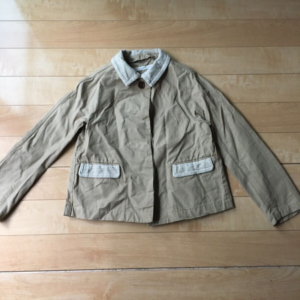 ラプレ ハンティングジャケット 日本製 定価3万円 566-1-320 レディース ベージュ拍卖