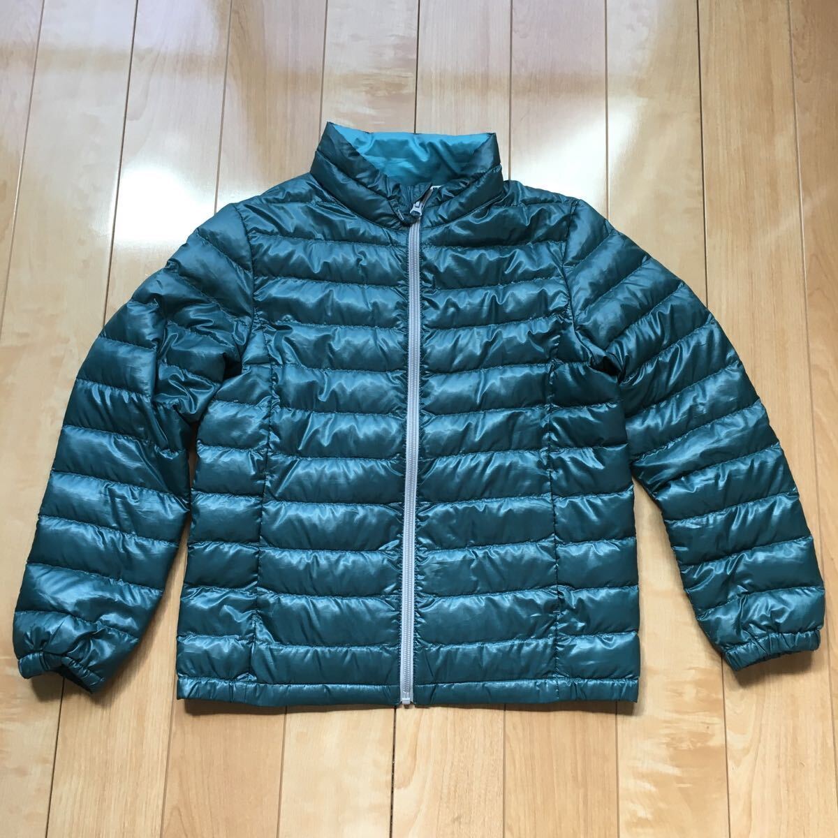 ユニクロ ウルトラライトダウンボリュームパーカ 096-1-452 グリーン 140cm拍卖