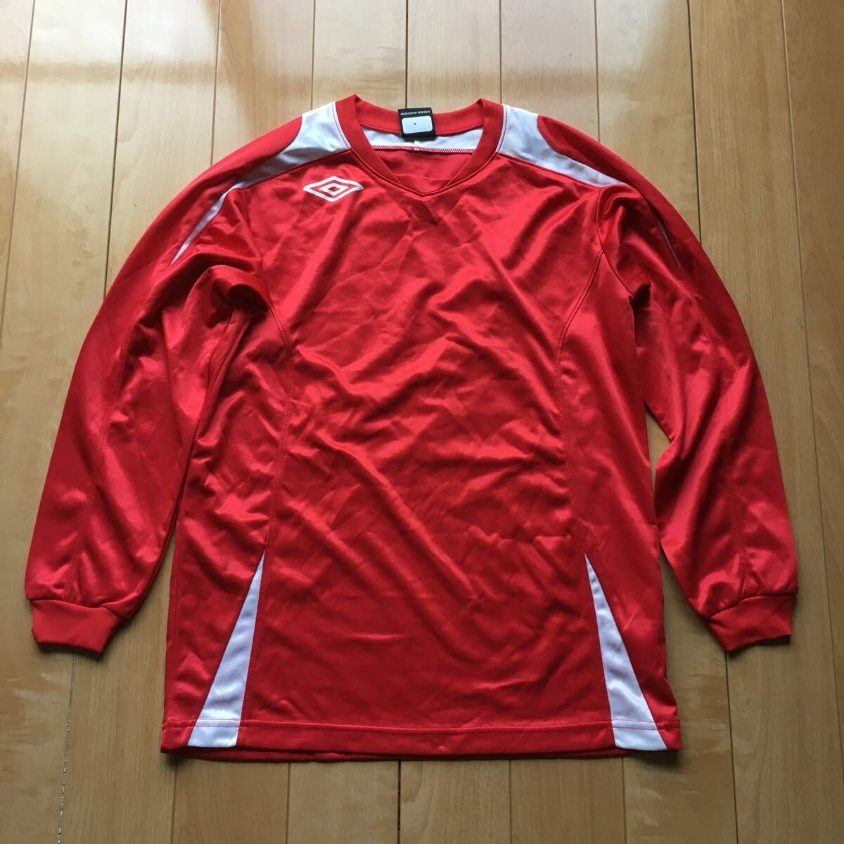 アンブロ プラクティスシャツ 215-1-18 レッド 160cm サッカー フットサル拍卖