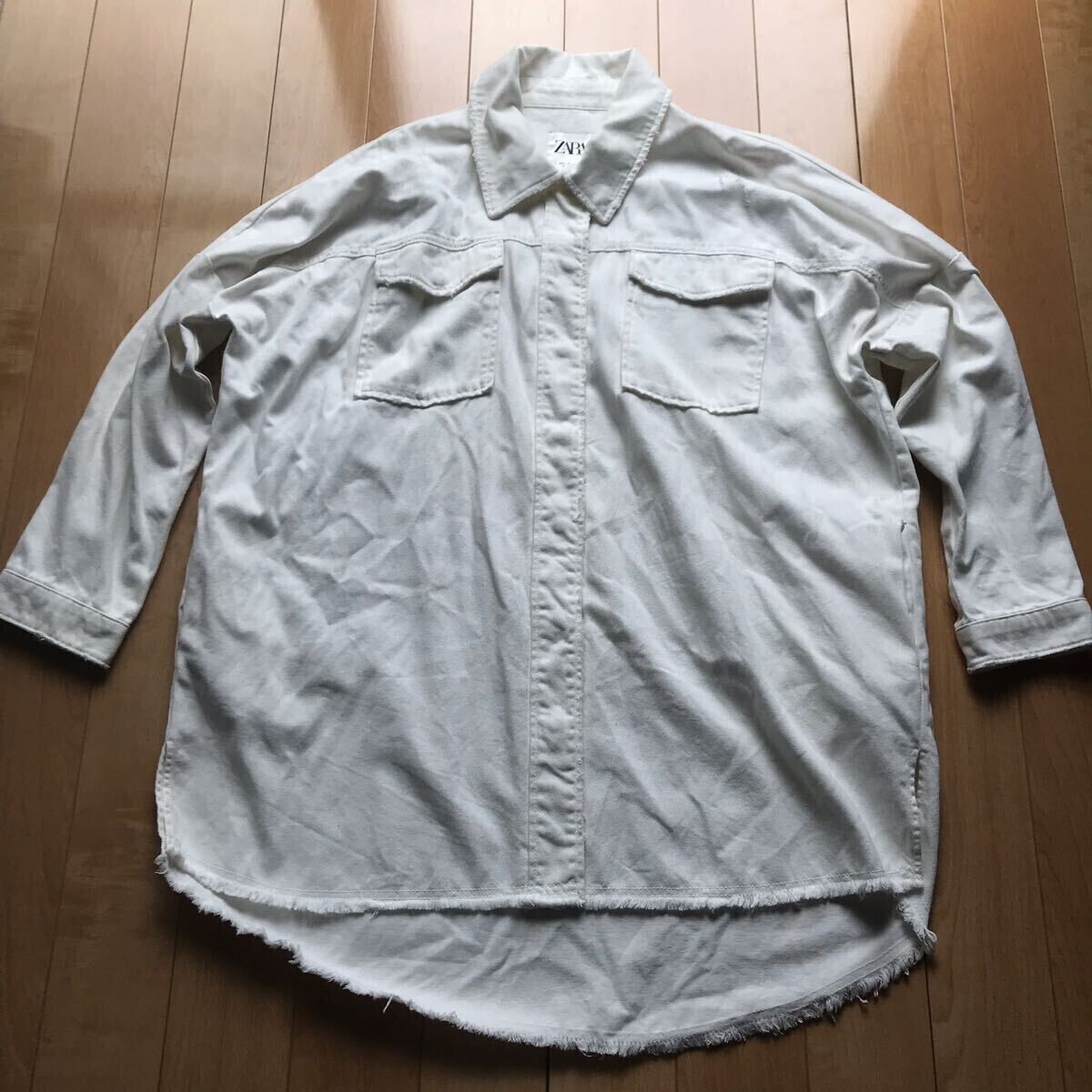 ザラ デニムシャツ 552-6-316 レディース ホワイト拍卖