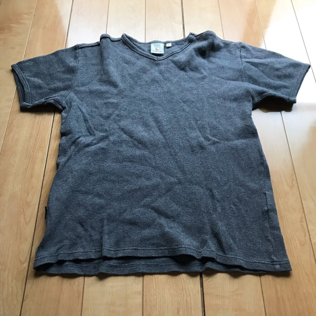 アヴィレックス リブTシャツ 111-1-328 メンズ L グレー拍卖