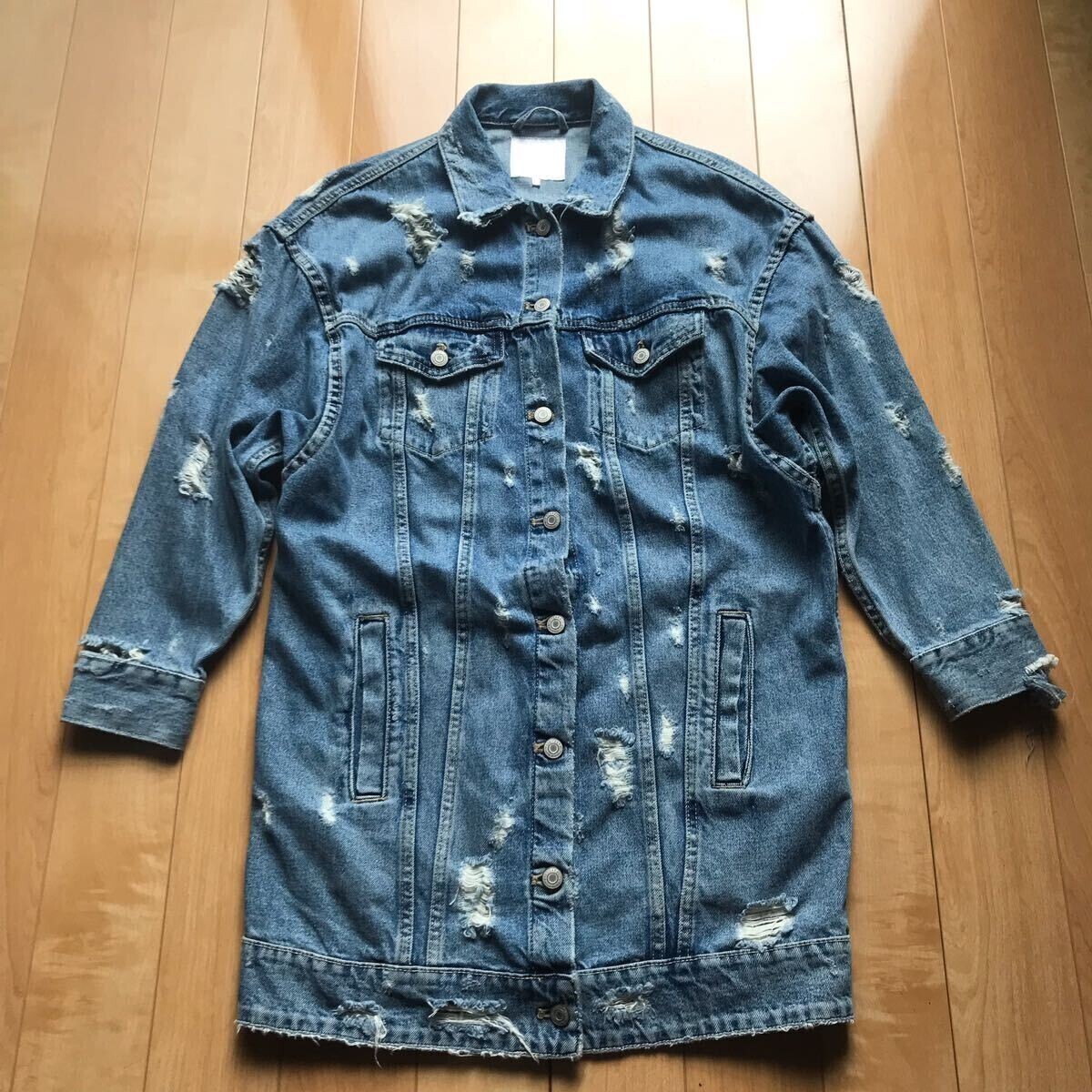 ザラ トラファルック ロングデニムジャケット 553-6-301 レディース拍卖