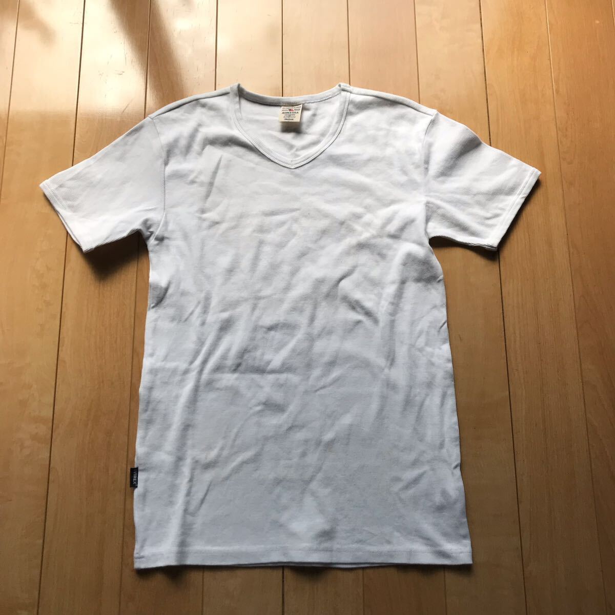 アヴィレックス リブTシャツ 122-1-335 メンズ M ホワイト拍卖