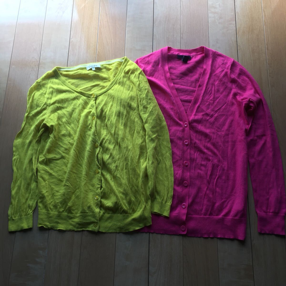 ギャップ グローバルワーク カーディガン 2点セット 187-1-57 レディース S L ピンク イエロー拍卖