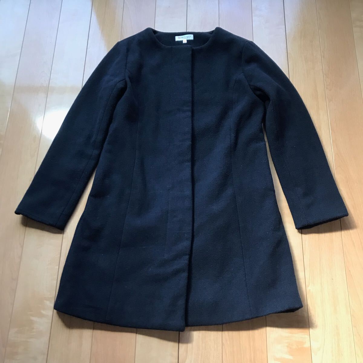 ブリックハウス ノーカラーコート 599-6-4 レディース M ネイビー拍卖