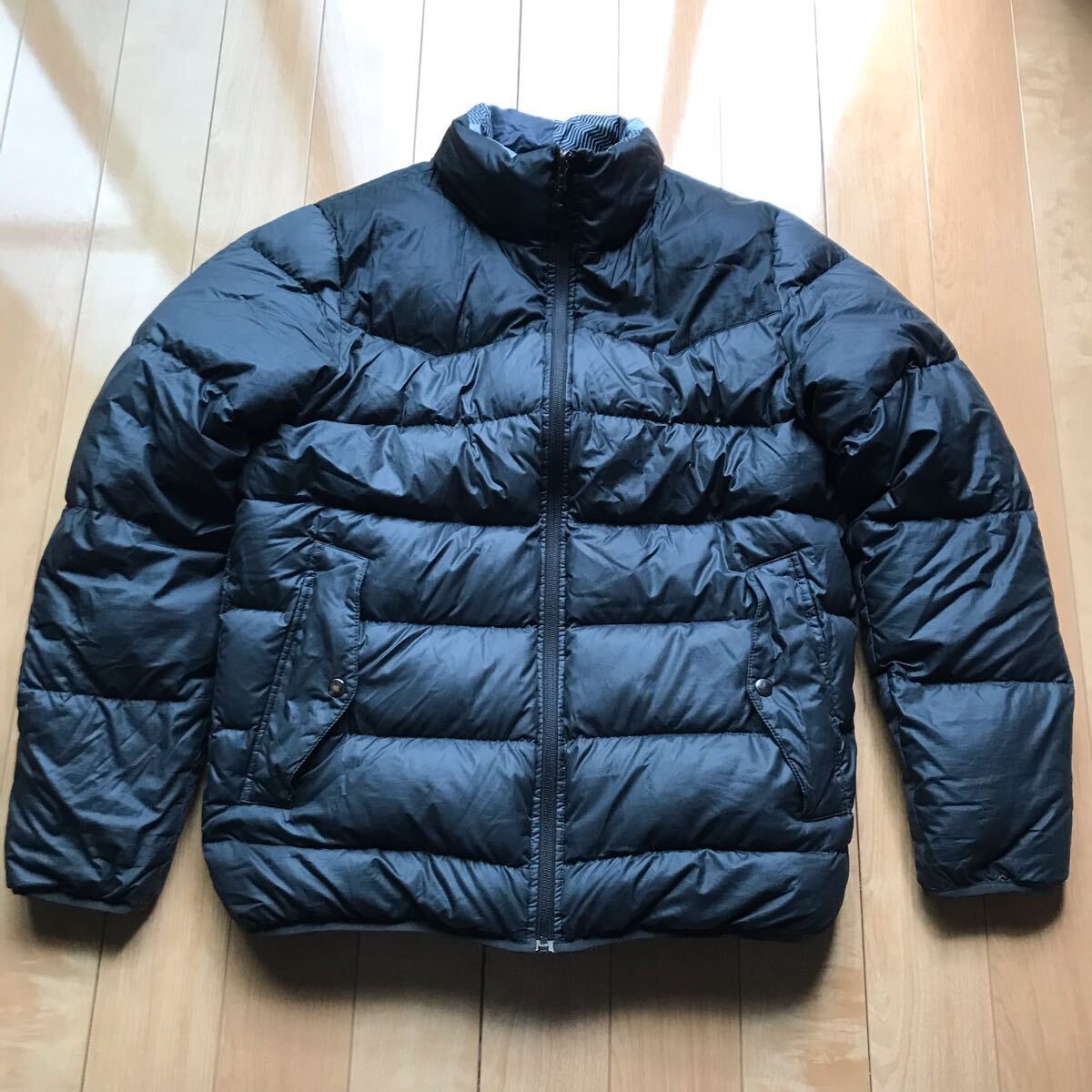 ナイキ リバーシブルダウンジャケット 152-6-302 メンズ M ブロックチェック拍卖