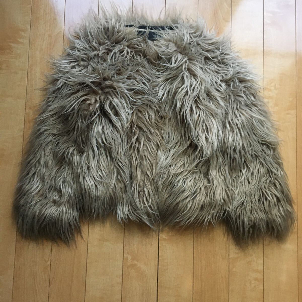 ザラ ベーシック ファージャケット 135-6-427 レディース ベージュ拍卖