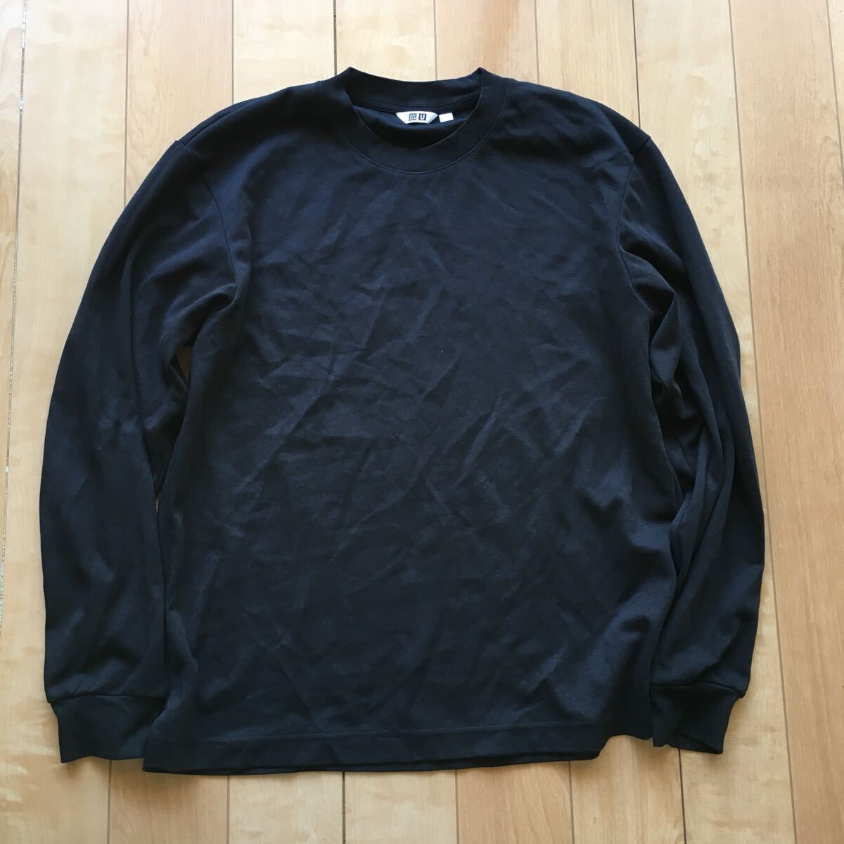 ユニクロ クルーネックTシャツ 236-1-36 メンズ M ブラック拍卖