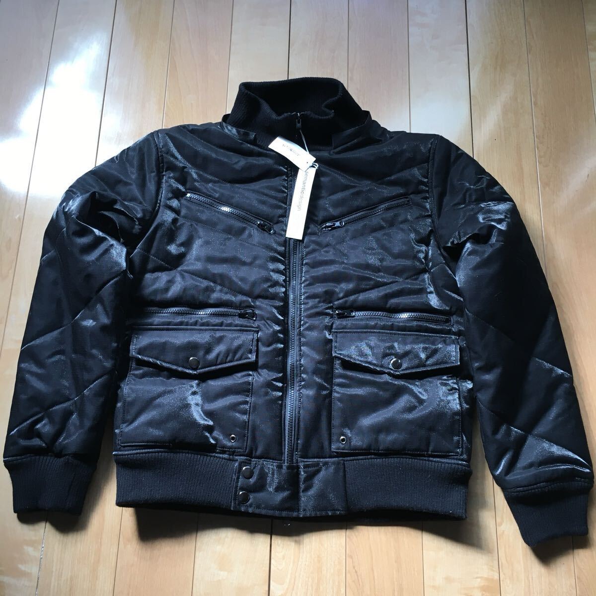 タグ付き セマンティックデザイン 中綿ジャケット 593-6-55 メンズ L ブラック拍卖