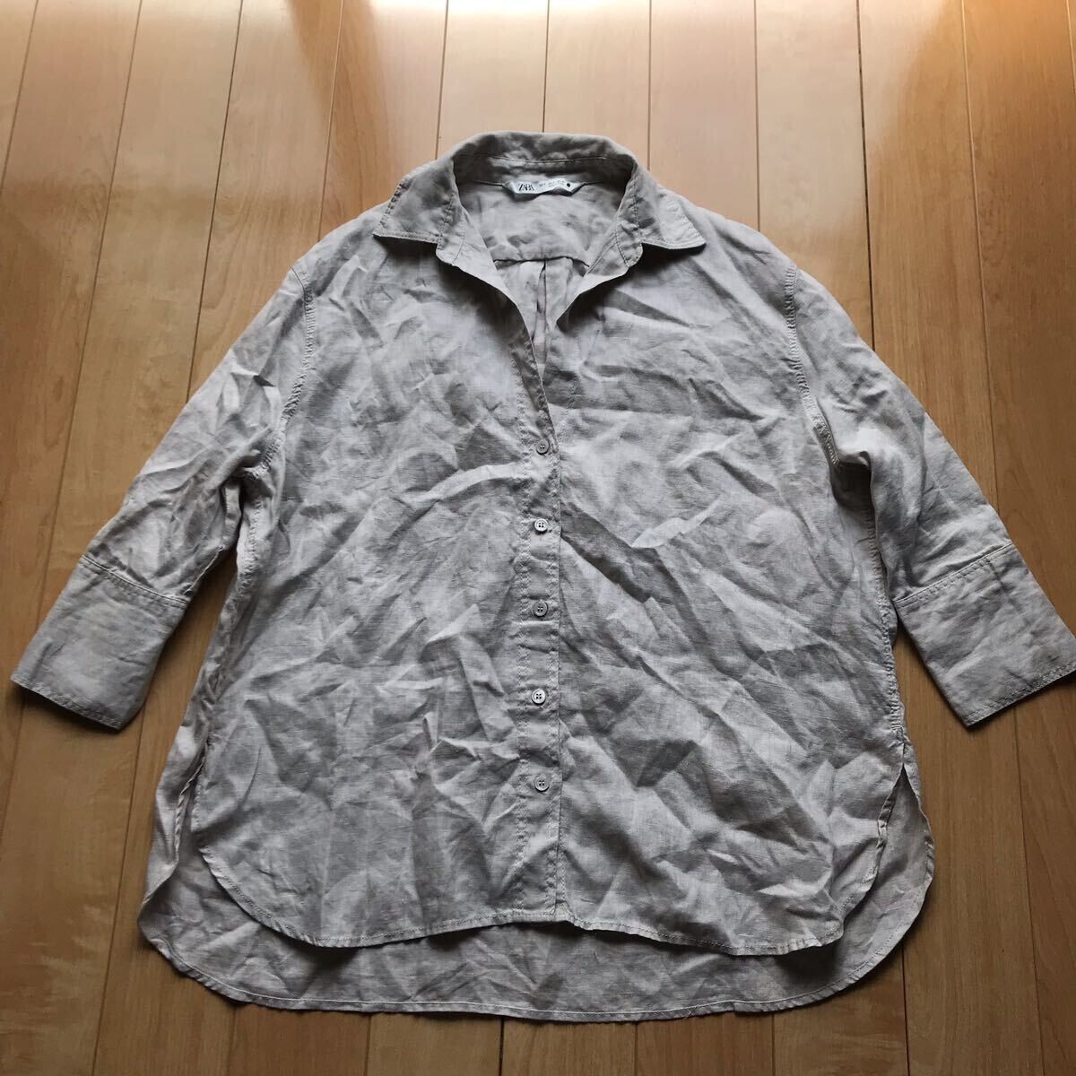 ザラ 七部袖シャツ 556-1-309 レディース グレー拍卖